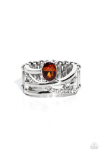 Load image into Gallery viewer, Alternating Allure - Brown ring