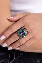 Load image into Gallery viewer, PERFECTLY PARK AVENUE - PURPLE GEM MULTICOLORED SILVER RING
