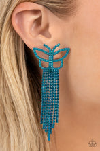 Load image into Gallery viewer, Billowing Butterflies - Blue
Post earrings July Exclusive life of the party