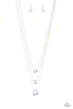 Load image into Gallery viewer, LUSTROUS LAYERS -Exclusive Life of the party - WHITE GEM SILVER LAYERED NECKLACE