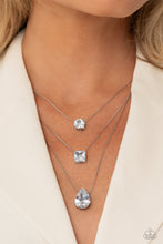 Load image into Gallery viewer, LUSTROUS LAYERS -Exclusive Life of the party - WHITE GEM SILVER LAYERED NECKLACE