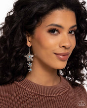 Load image into Gallery viewer, Tapered Tiers - Blue earrings