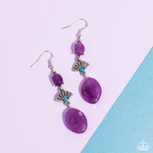 Load image into Gallery viewer, Creative Cascade - Purple earrings