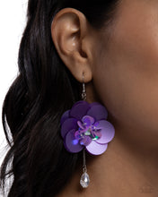 Load image into Gallery viewer, Oversized Opulence - Purple earrings