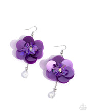 Load image into Gallery viewer, Oversized Opulence - Purple earrings