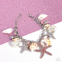 Load image into Gallery viewer, SEASHELL SONG -MULTI ORANGE RHINESTONE SHELL Bracelet