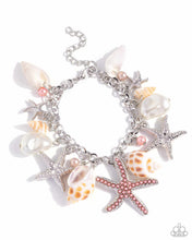 Load image into Gallery viewer, SEASHELL SONG -MULTI ORANGE RHINESTONE SHELL Bracelet