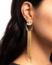 Load image into Gallery viewer, Elongated Effervescence - Gold earrings