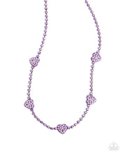 Load image into Gallery viewer, Homecoming Hearts - Purple necklace