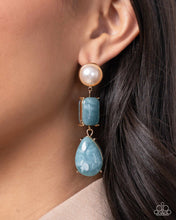 Load image into Gallery viewer, Marbled Masterpiece - Blue earrings