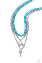 Load image into Gallery viewer, Locked Labor - blue Necklaces