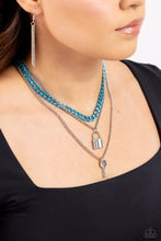 Load image into Gallery viewer, Locked Labor - blue Necklaces