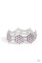 Load image into Gallery viewer, Scintillating Snowflakes - purple bracelet