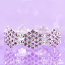 Load image into Gallery viewer, Scintillating Snowflakes - purple bracelet