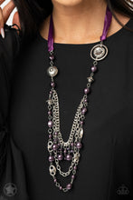Load image into Gallery viewer, All The Trimmings - Purple necklace