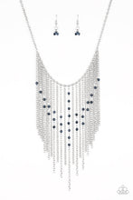 Load image into Gallery viewer, First Class Fringe - Blue necklaace