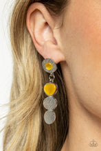 Load image into Gallery viewer, Asymmetrical Appeal - Yellow earrings