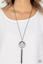 Load image into Gallery viewer, Spiraling Sparkle - Black necklace
