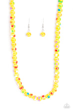Load image into Gallery viewer, Gobstopper Glamour - Yellow necklace