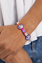 Load image into Gallery viewer, Multicolored Madness - Purple bracelet