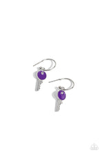 Load image into Gallery viewer, Key Performance - Purple earrings