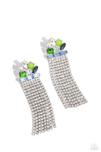 Load image into Gallery viewer, Horizontal Hallmark - Blue earrings