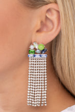 Load image into Gallery viewer, Horizontal Hallmark - Blue earrings