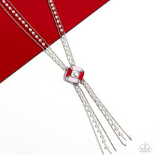 Load image into Gallery viewer, I Pinky SQUARE - Red necklace