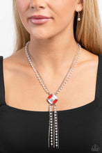 Load image into Gallery viewer, I Pinky SQUARE - Red necklace