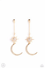 Load image into Gallery viewer, STELLAR SHOWSTOPPER - GOLD MOON AND STAR JACKET EARRINGS
