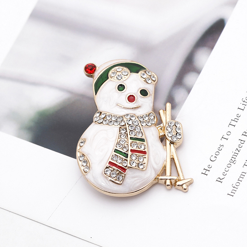 Snowman Skiing Christmas Pins