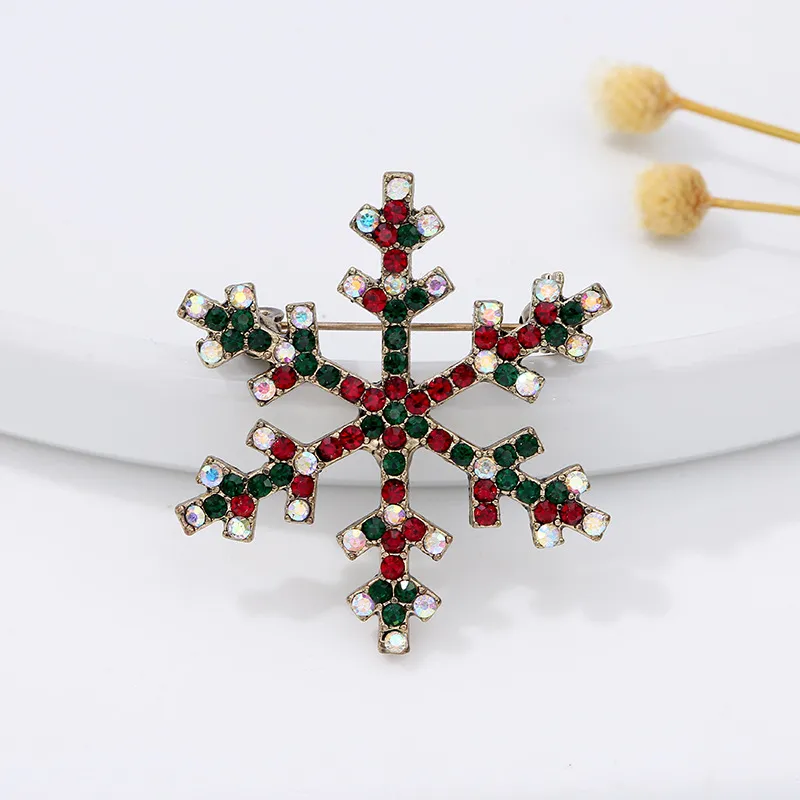 Red/Green Snowflake Christmas Pins