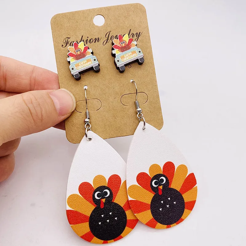 Leather Turkey Teardrop Duo Boutique ER