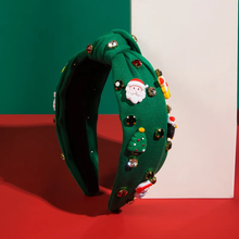 Load image into Gallery viewer, Christmas Blingy Headband Green Boutique HA
