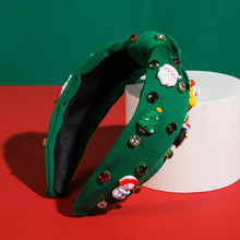 Load image into Gallery viewer, Christmas Blingy Headband Green Boutique HA
