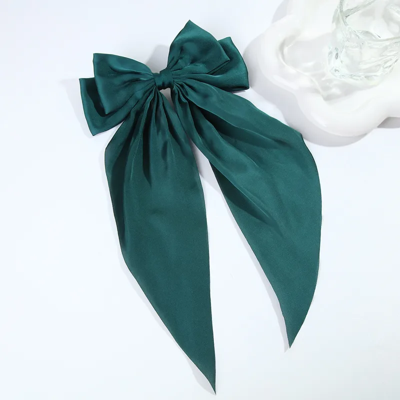 Silk Knot Hair Bow Green Boutique HA