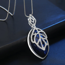 Load image into Gallery viewer, Long Rhinestone Leaf Blue Boutique NL
