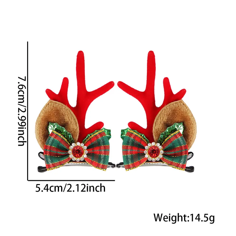 Deer Antlers Red with Bow Boutique HA