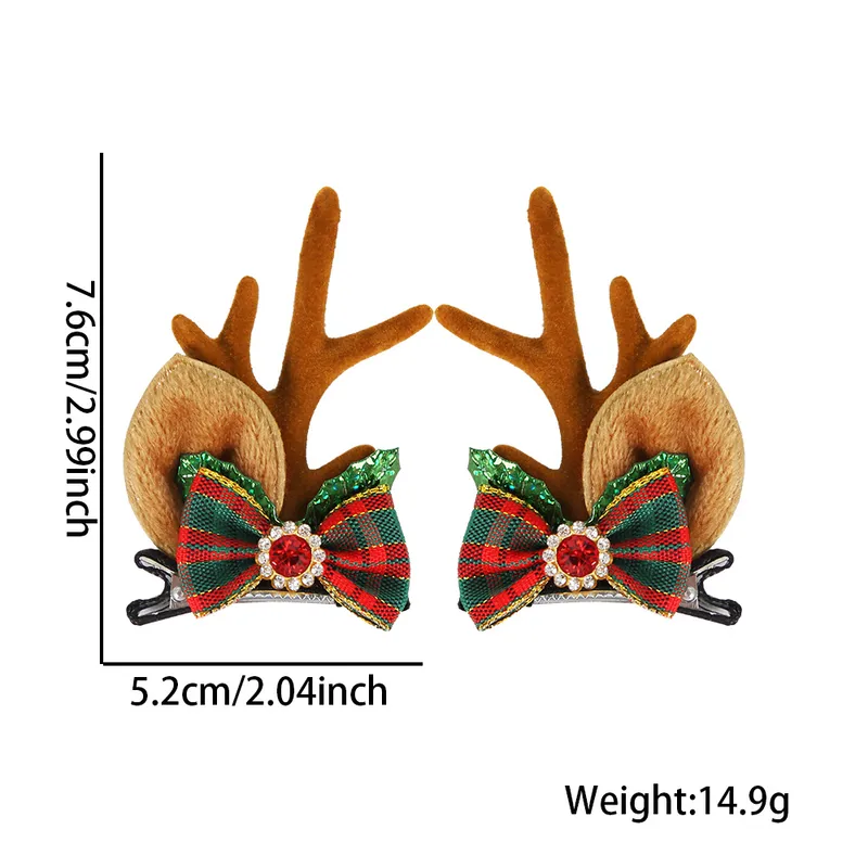 Deer Antlers Brown with Bow Boutique HA