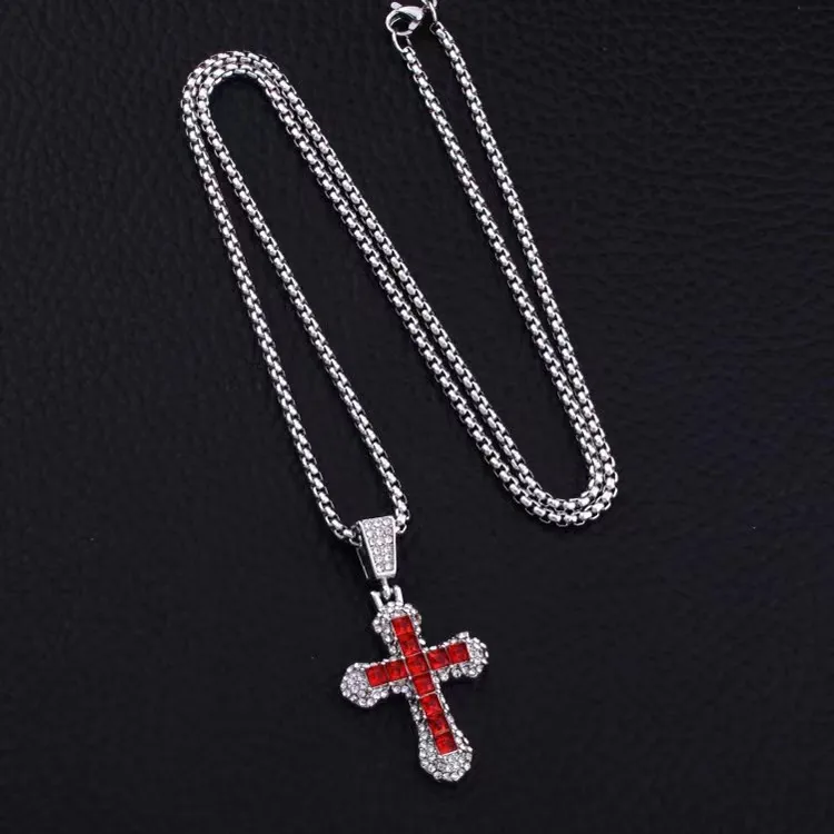 Red Rhinestone Cross Boutique NL