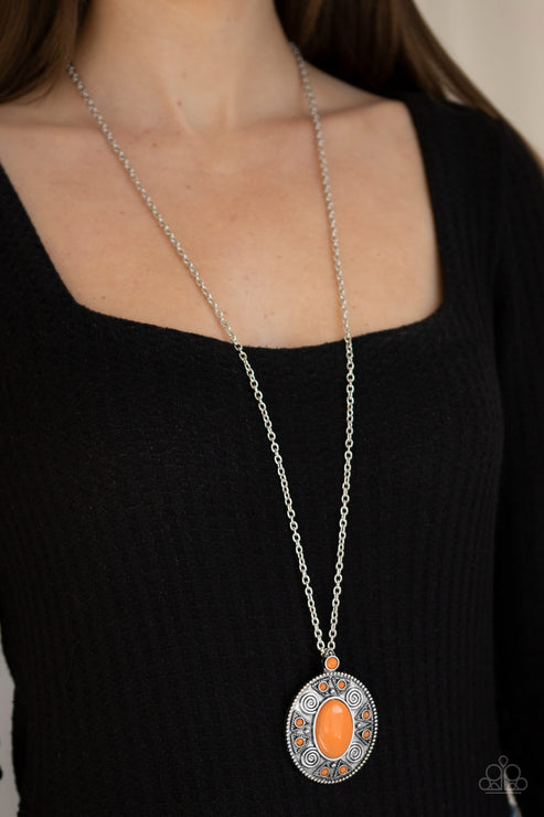 Sunset Sensation - Orange  Necklace
