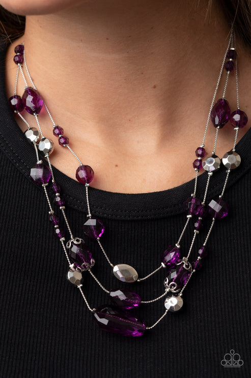 Prismatic Pose - Purple Necklace