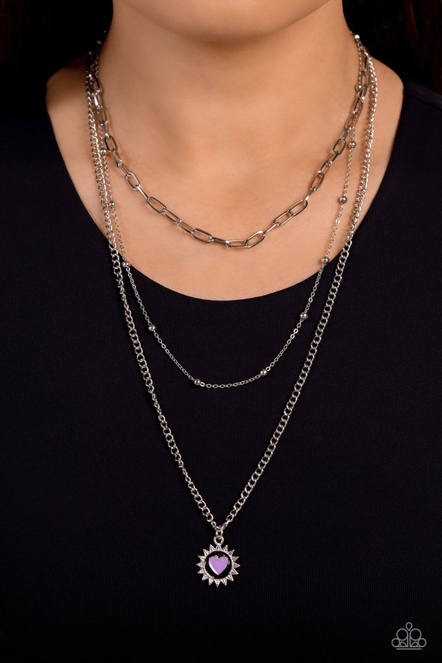 Burning Love - Black Heart Necklace