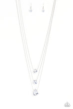 Load image into Gallery viewer, LUSTROUS LAYERS -Exclusive Life of the party - WHITE GEM SILVER LAYERED NECKLACE
