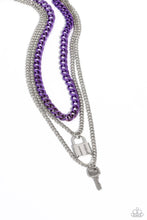 Load image into Gallery viewer, Locked Labor - Purple necklace +1Mystery piece
