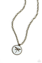 Load image into Gallery viewer, Decorative Dragonfly - Brass Necklace
