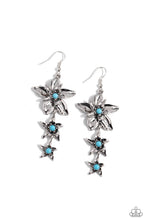 Load image into Gallery viewer, Tapered Tiers - Blue earrings
