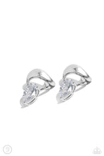Load image into Gallery viewer, TWISTING TEARDROP&quot; WHITE EAR CUFF POST EARRINGS

