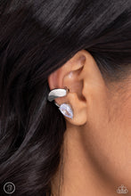 Load image into Gallery viewer, TWISTING TEARDROP&quot; WHITE EAR CUFF POST EARRINGS
