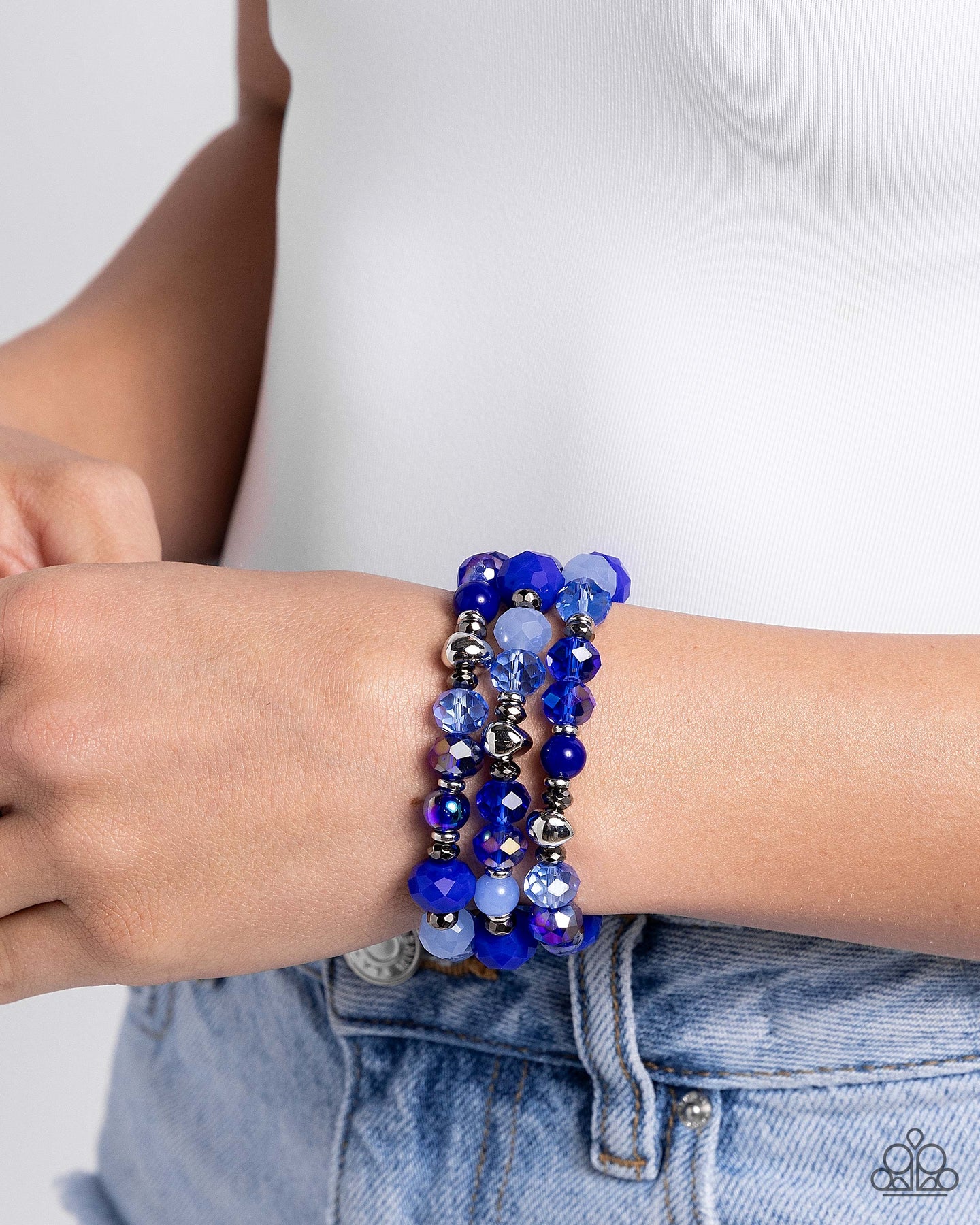 Stack of GLASS - Blue bracelet